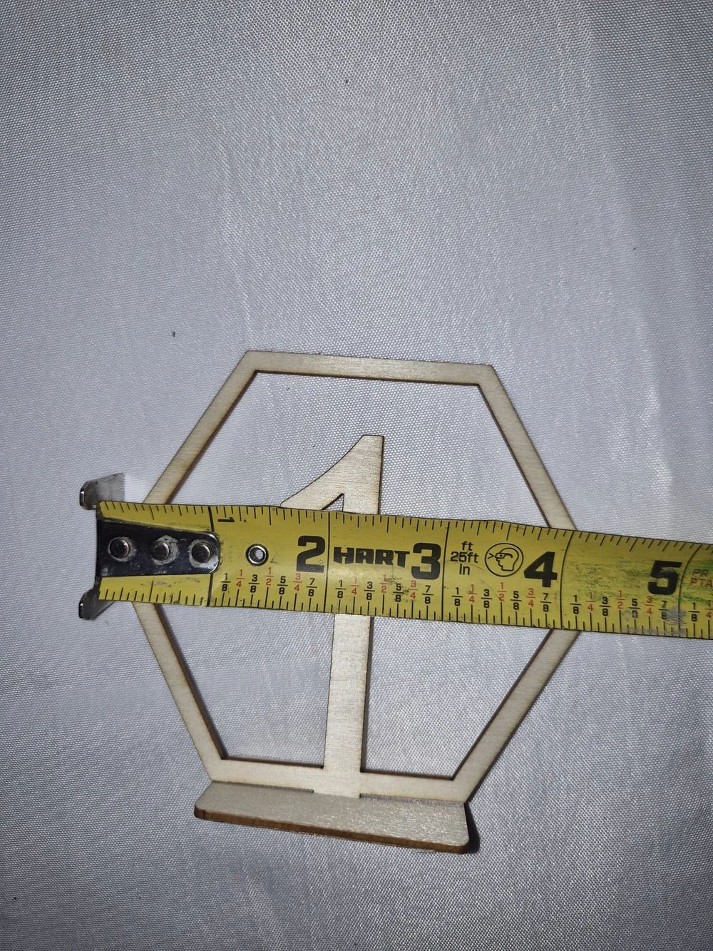 Wooden Hexagon Table Numbers - Natural Birch